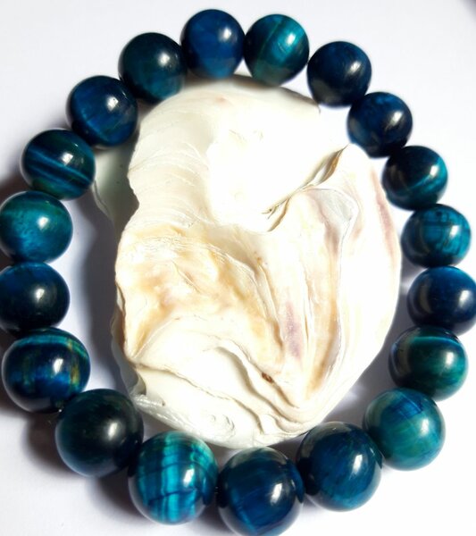 Bracelet œil de Tigre bleu