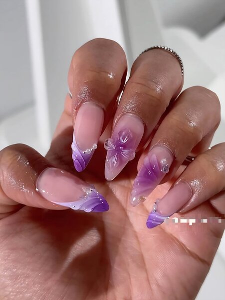 Press on nails purple