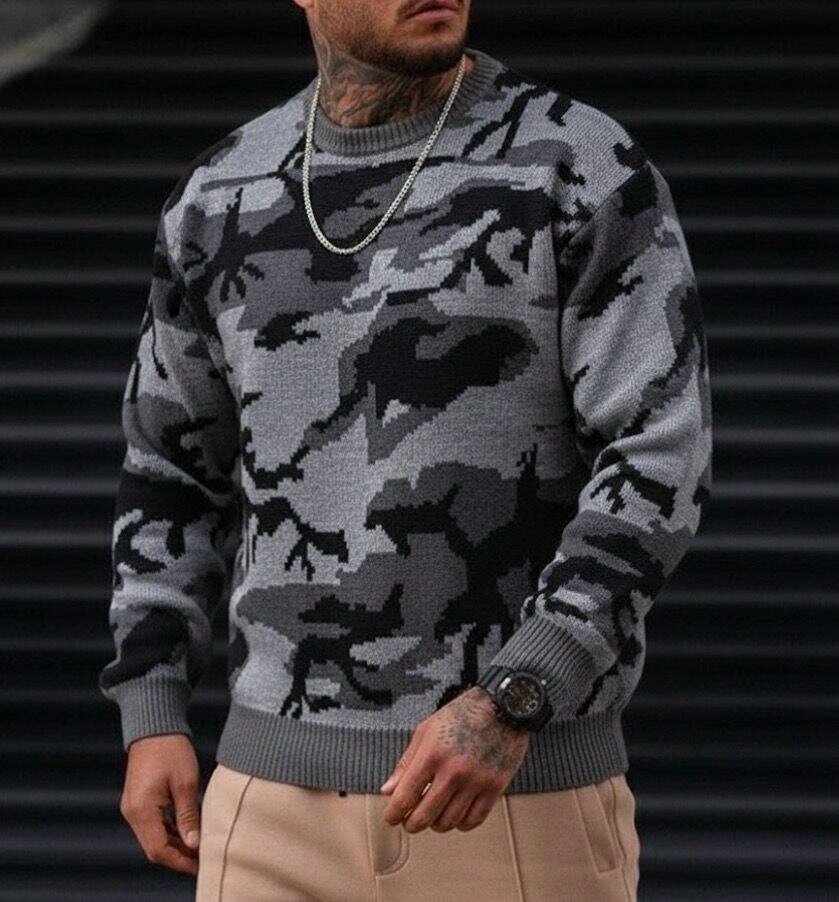 Pull camouflage tendance homme