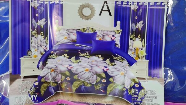 Parure de Lit Florale 6 Pièces