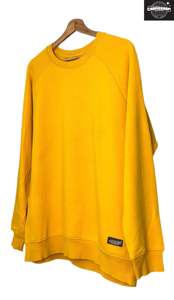 Sweat-shirt jaune unisexe