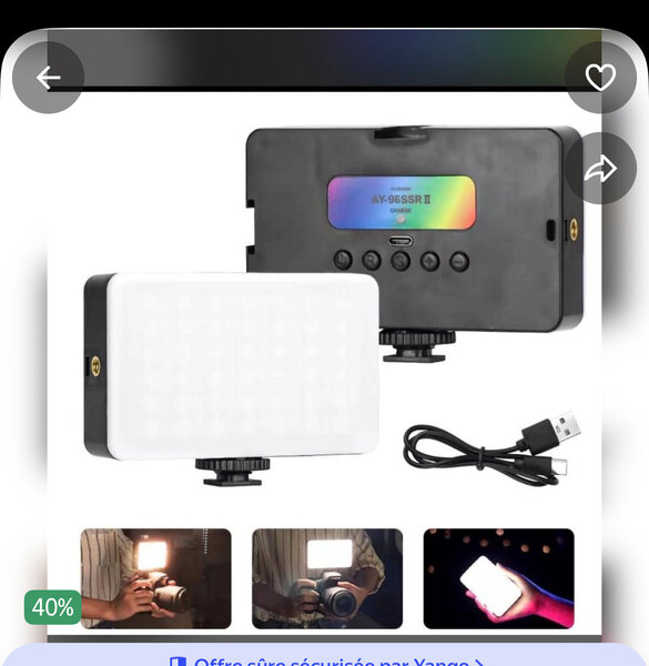 Lampe LED pour Photographie