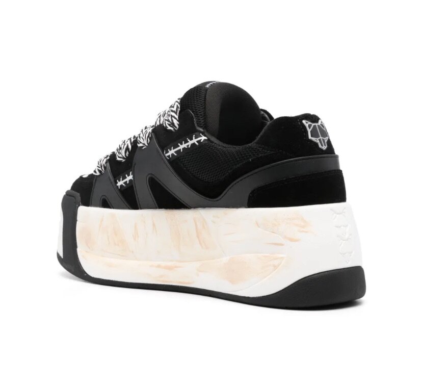 Sliders leather platform sneakers