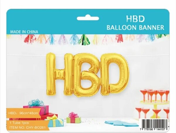 Banderole Ballon HBD Fête