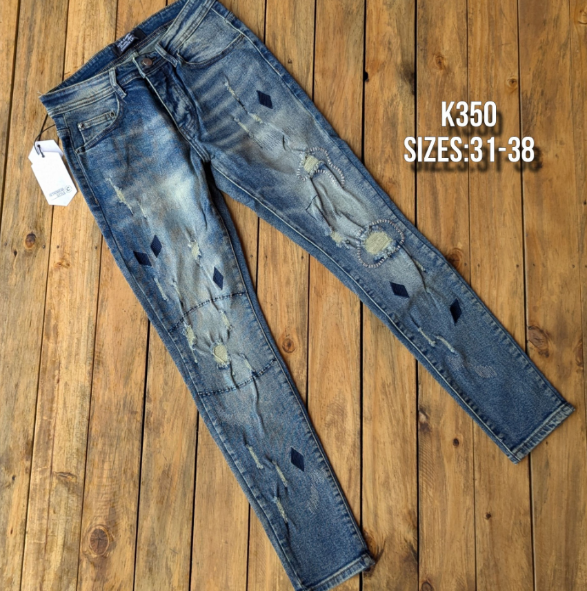 Men's stylish ripped jeans