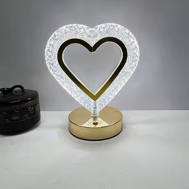 Lampe LED en forme de cœur