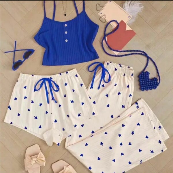 Pyjama d'été féminin en coton