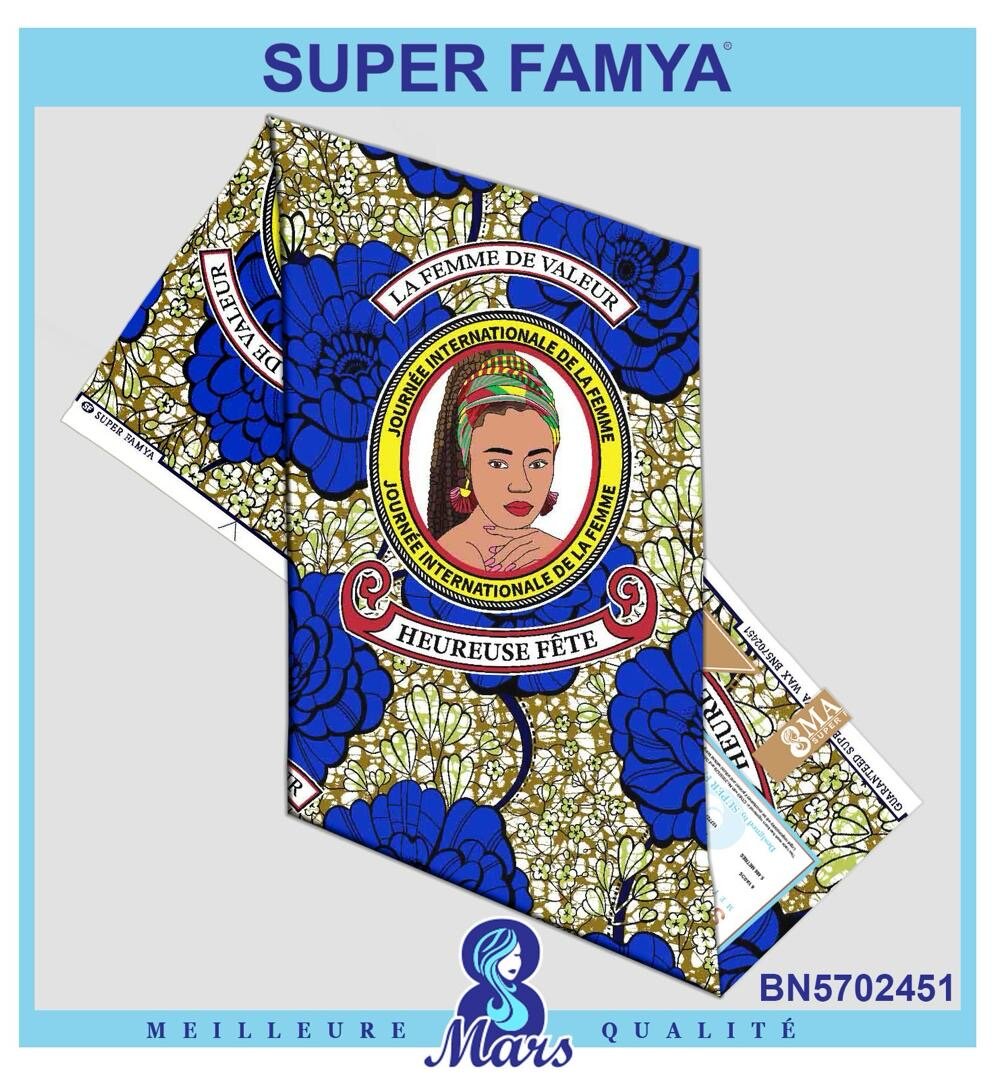 Tissu Wax Africain Coloré