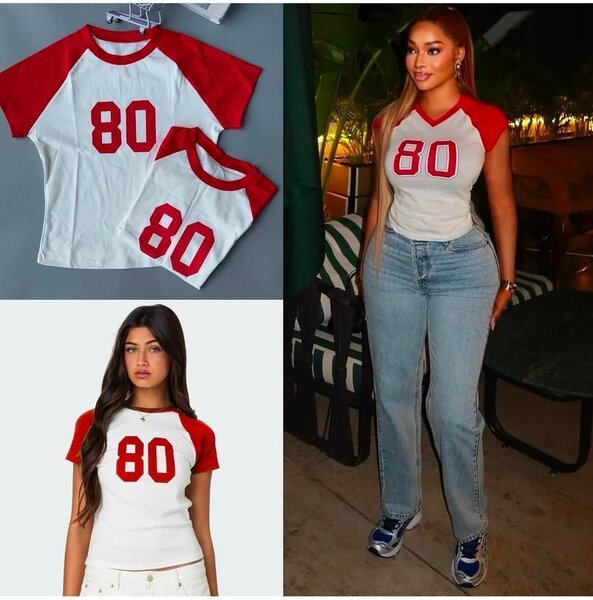 T-shirt à manches contraste