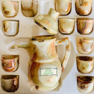 Onyx Marble Kehwa 12 Set Of Cups With Kettle