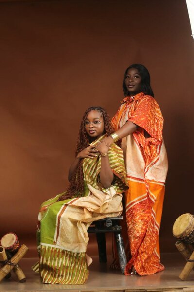 Robe Caftan Orange Éthnique