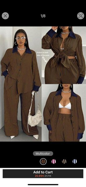 Tenue à Rayures Élégante