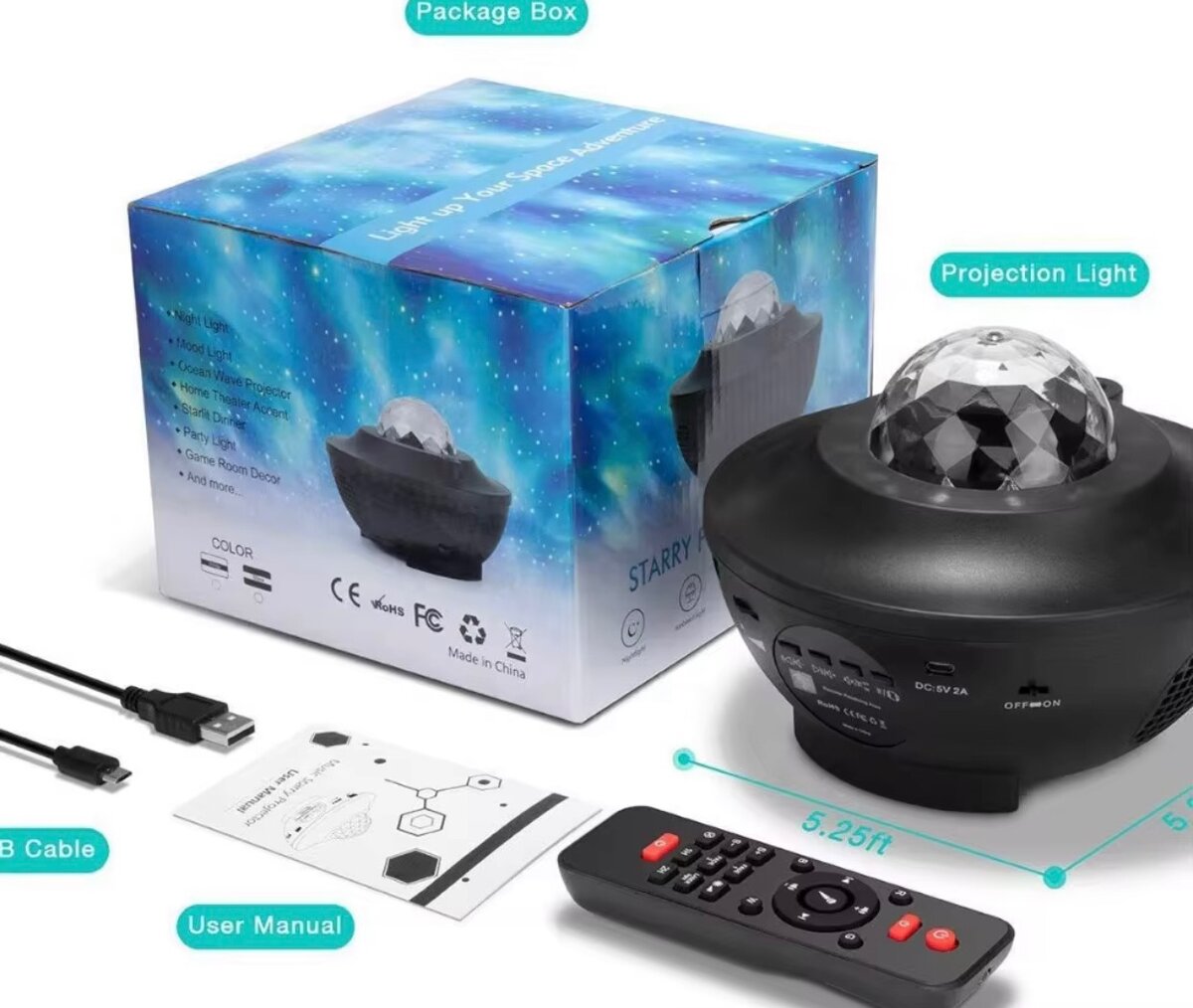 Veilleuse Galaxie Bluetooth