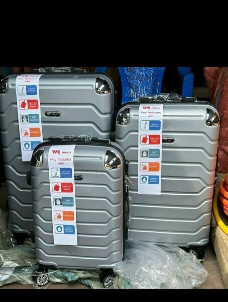 Ensemble de valises ABS gris métallisé