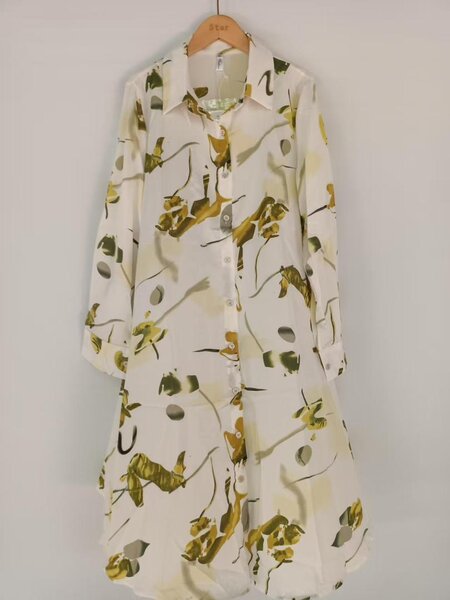 Robe chemise longue fleurie