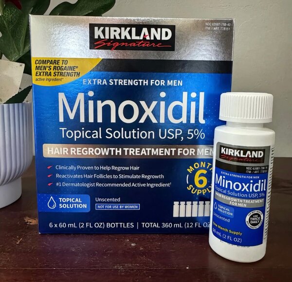 Kirkland minoxidil solution (Kirkland oil) one month supply