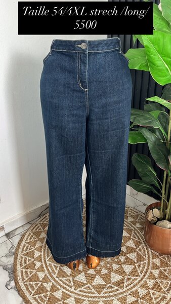 Jean ample taille haute femme