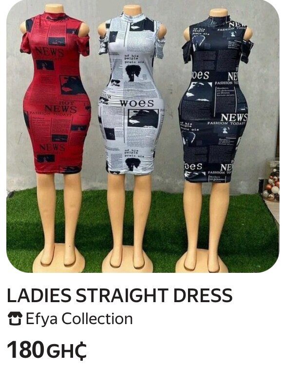 Ladies straight dress
