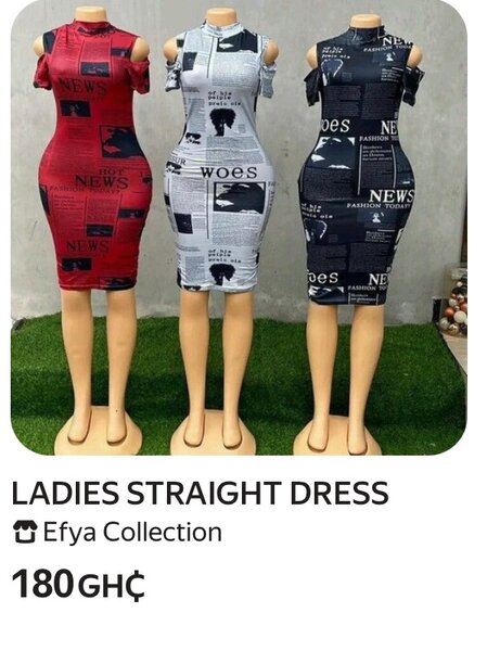 Ladies straight dress