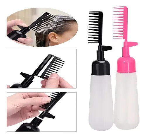 Hair Dye Applicator Bottles with Comb