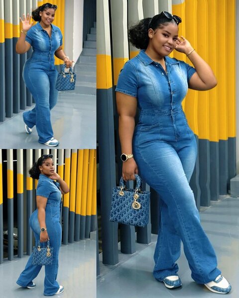 Combinaison en jean tendance