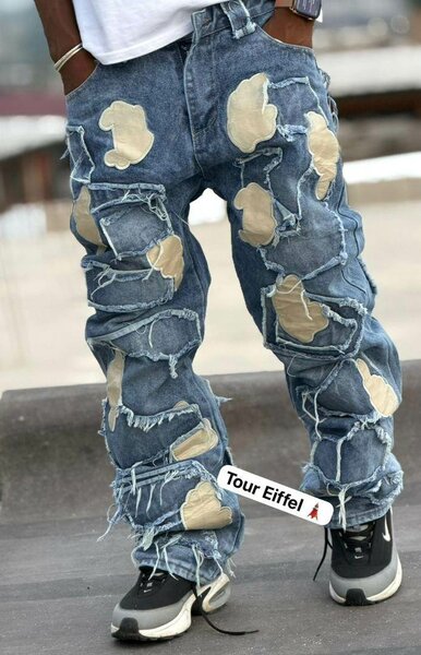 Jean déchiré tendance homme