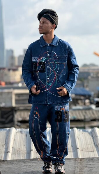 Ensemble en denim tendance homme