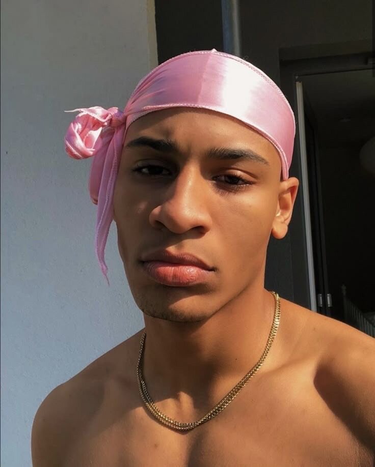 Durag rose en satin