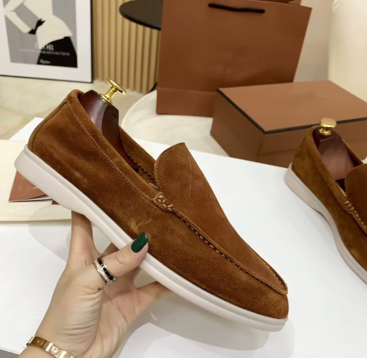 Mocassins en daim élégants