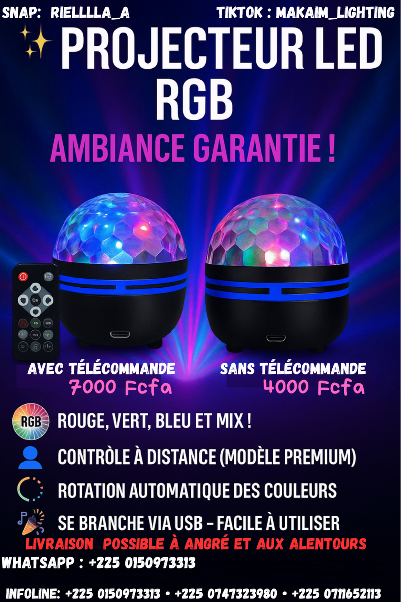 Projecteur LED RGB