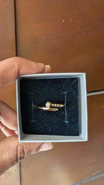 Bague Clou en Argent et Or