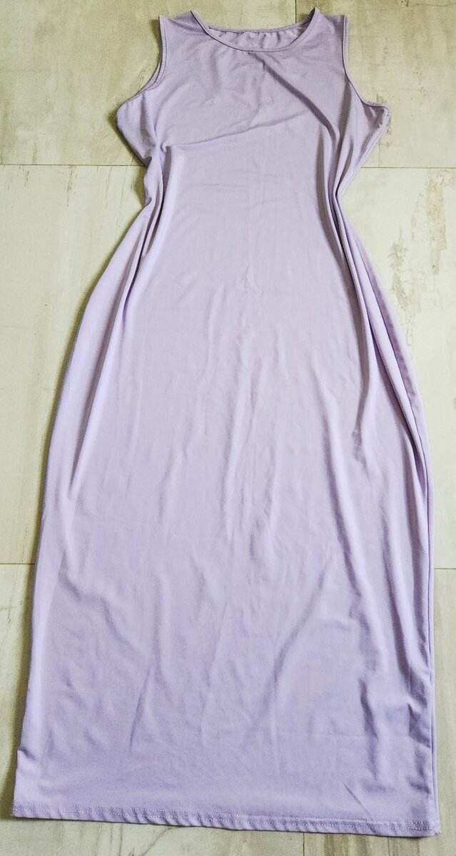 Lilac Color Bodycon Midi Dress