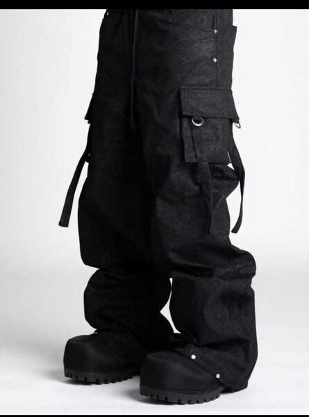 Pantalon cargo noir pour hommes