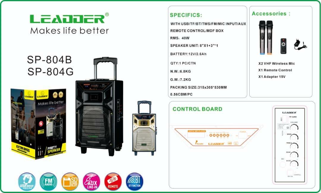 Enceintes Bluetooth Portables SP-804B