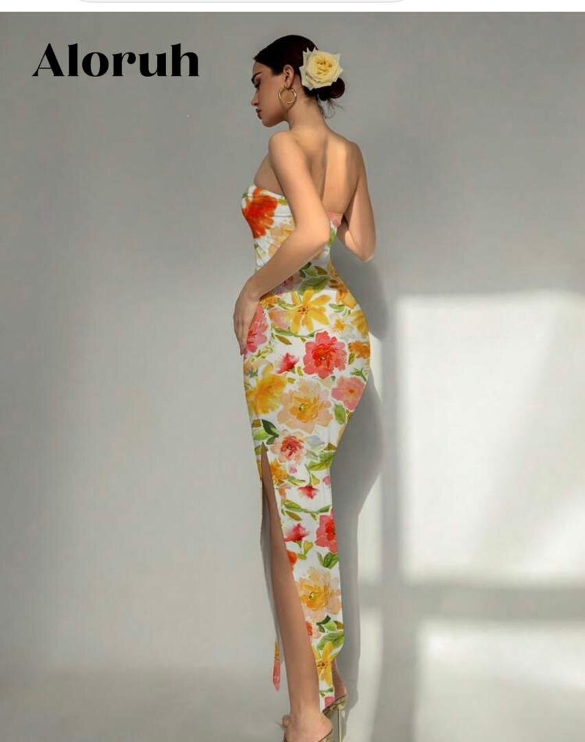Robe florale longue élégante