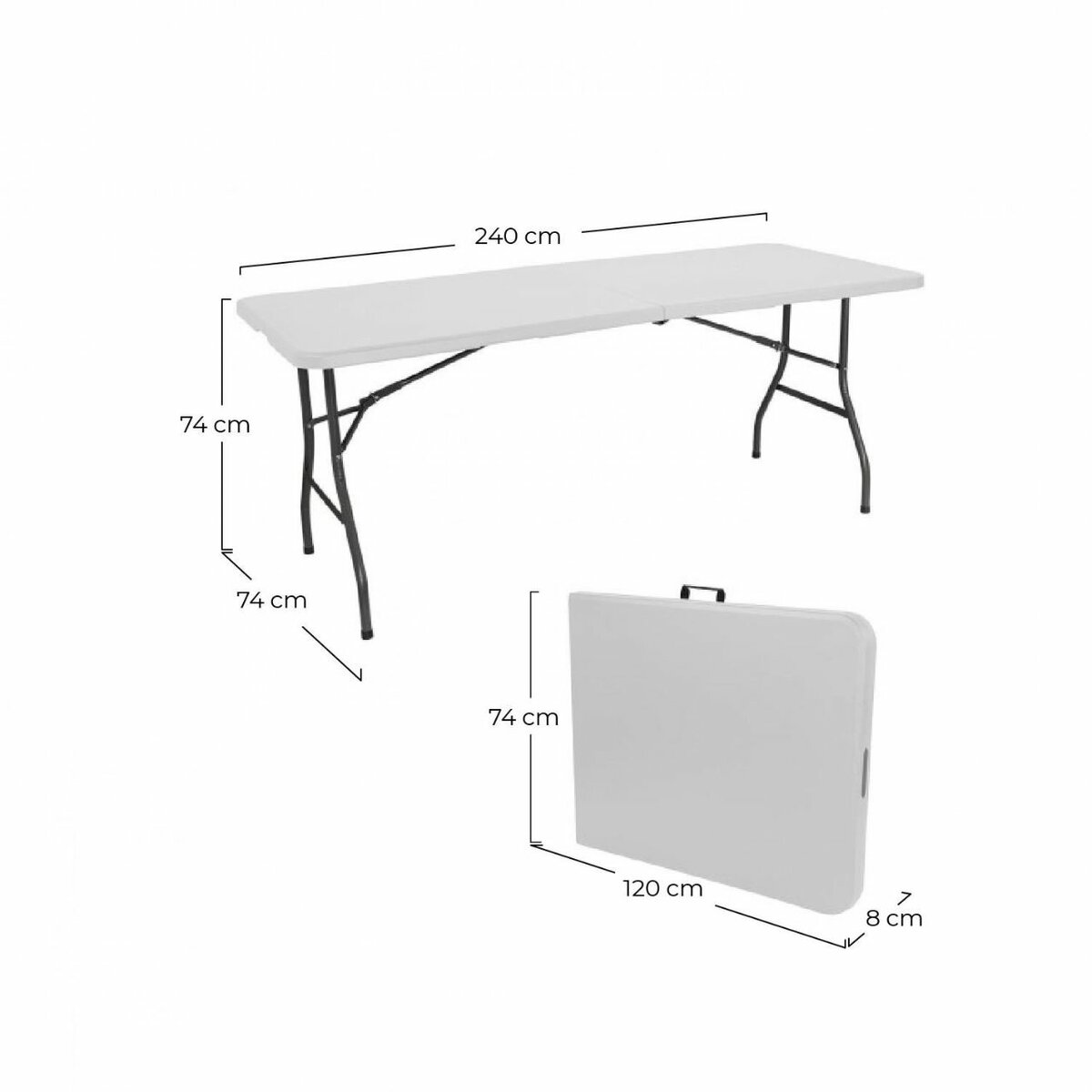 Table rectangulaire 180cm