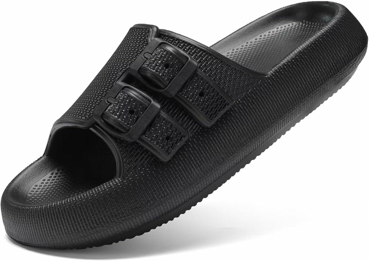 Sandales Noires Confort Homme