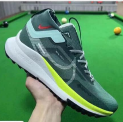 Men's sports sneakers in dark green color