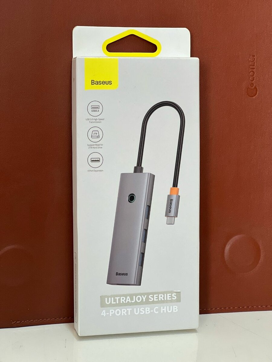 Baseus Flite Series 4-Port HUB  Space Grey（Type-C to  USB)