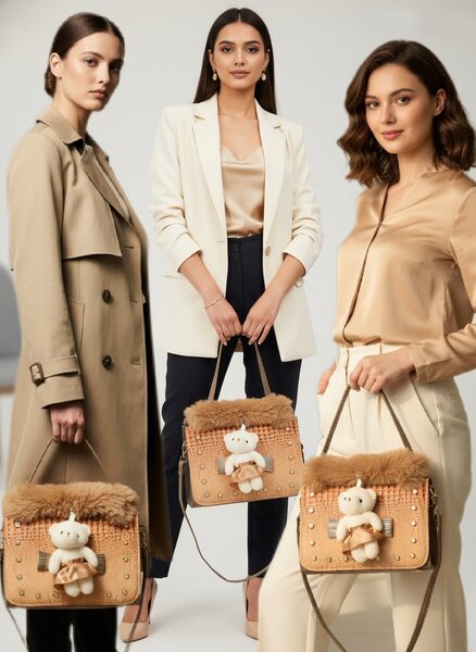 Sac à main peluche chic