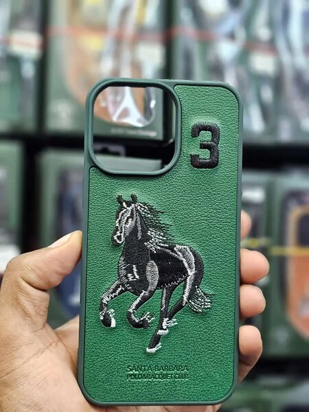 Ladder embroidery iPhone pouch