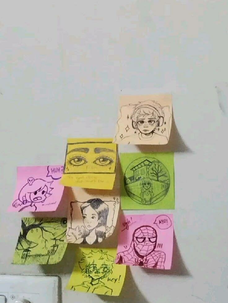 Blocs-notes autocollants colorés