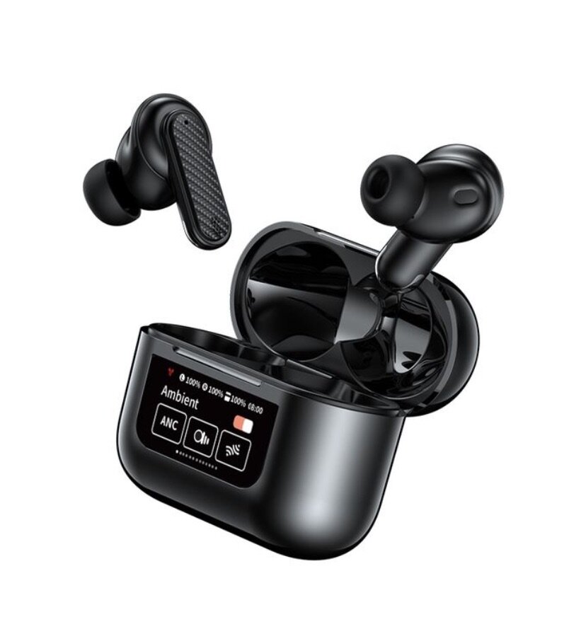 YWO8 TWS Wireless Earbuds Touch Control LCD Screen Earphone