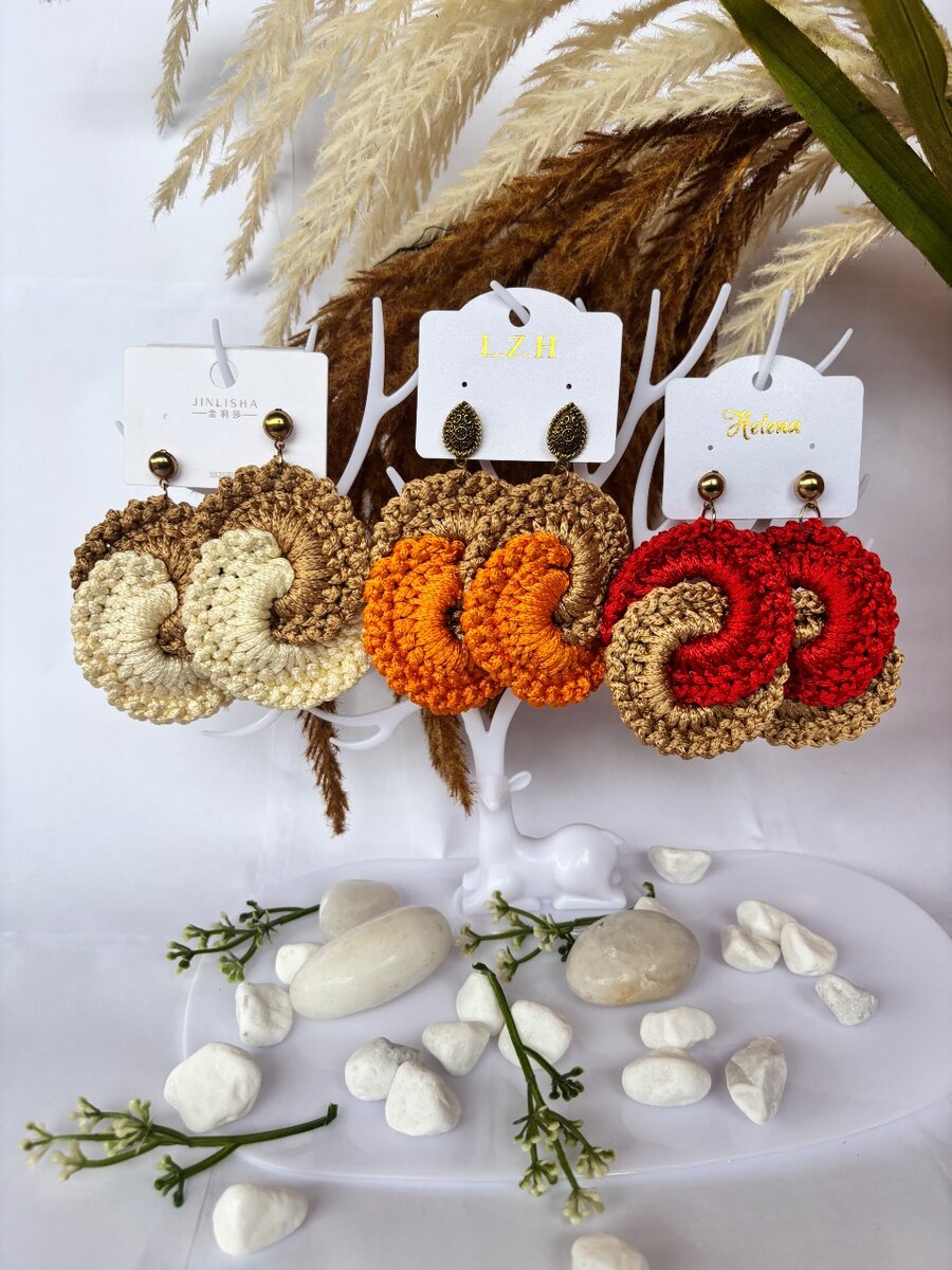 Handmade crochet earrings