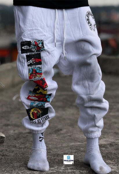Pantalons blancs style comics