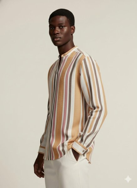 Chemise Rayée Homme Élégante