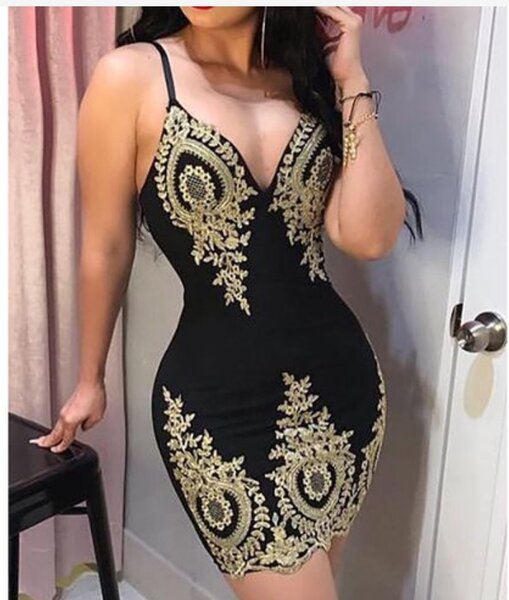 Women's V Neck Sexy Backless B