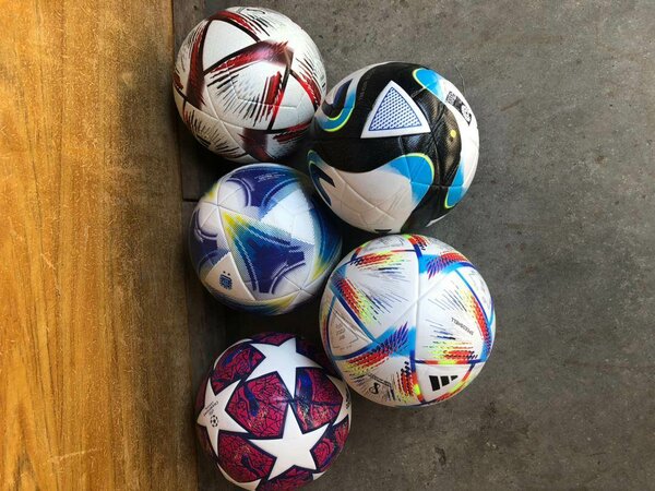 soccer balls....goalkeeper gloves.....soccer boots