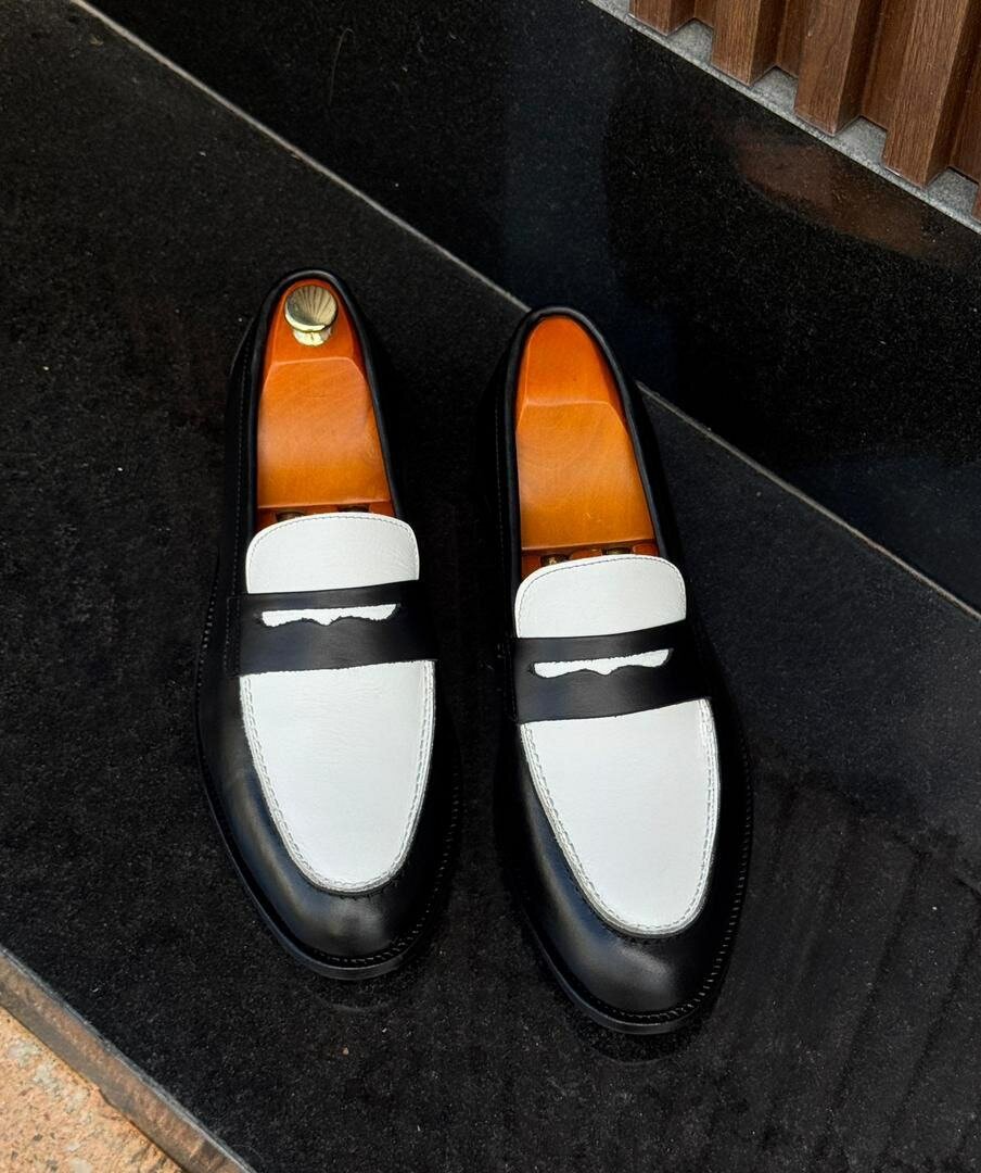 Loafers en cuir bicolore élégants