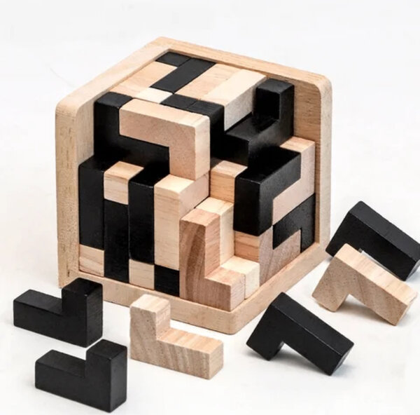 Puzzle 3D en bois éducatif